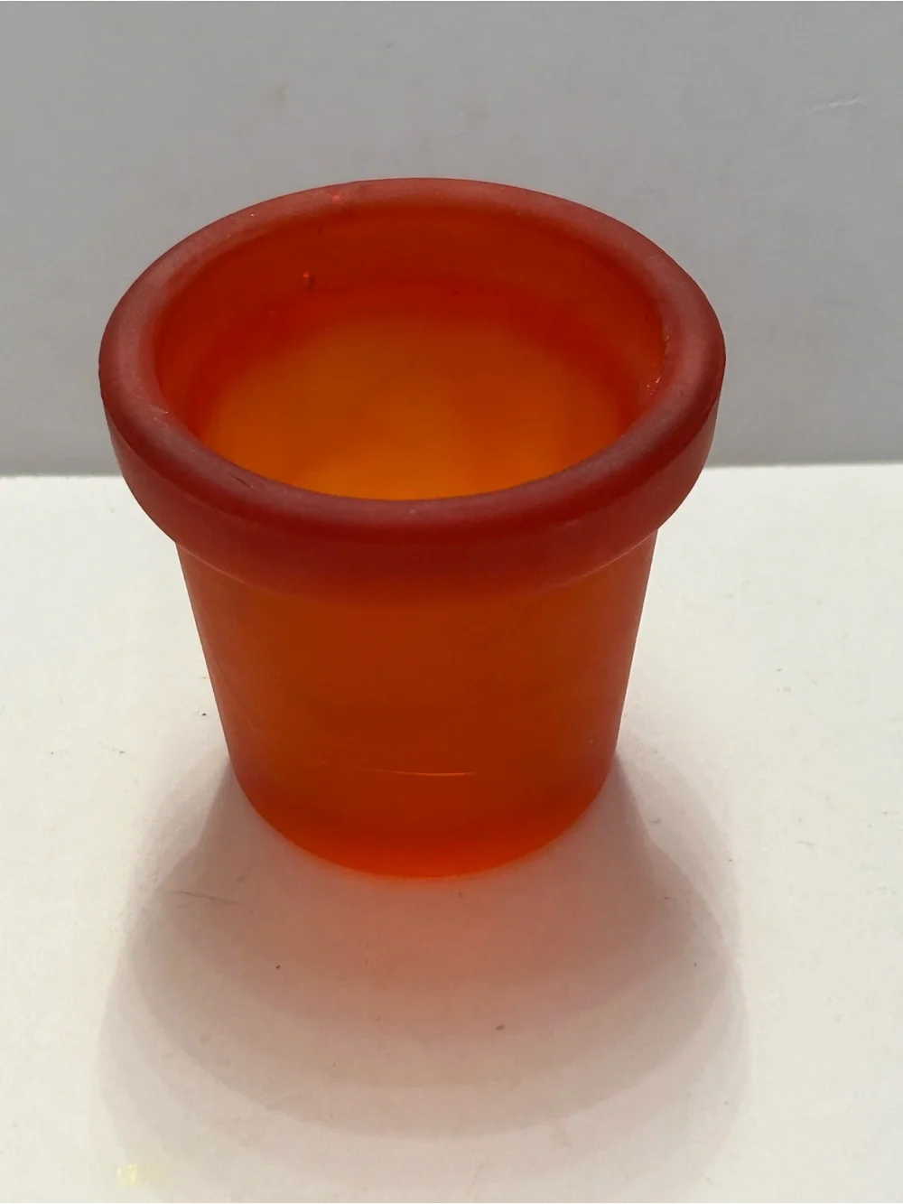 Vintage Votive Frosted Amber Glass 93 Carnevale Made In Taiwan Succulent Planter
